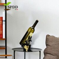 Spdd Anubis God Giá đỡ chai rượu, Giá đựng rượu bằng nhựa phong cách Bắc Âu sang trọng nhẹ, Trang trí bàn làm việc tại nhà Tủ đựng đồ chơi thủ công hiện đại