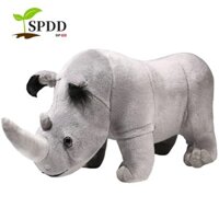 Spdd Châu Phi Tê Giác Búp Bê, Thú Nhồi Bông Gối Mềm Tê Giác Đồ Chơi Sang Trọng, Mô Phỏng Thực Tế Đứng Động Vật Hoang Dã Nhồi Bông Búp Bê Tê Giác Trang Trí Nhà