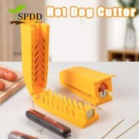 Spdd Hot Dog Cutter, Máy gọt vỏ xúc xích gia đình sáng tạo, Dụng cụ cắt lát đa chức năng Máy cắt chuối DIY hiệu quả