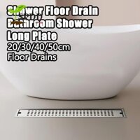 Spdd Ống thoát nước sàn tắm, 20 / 30 / 40 / 50cm Lưới hình chữ nhật Phòng tắm Tắm Đĩa dài, Lưới lọc cống treo sàn thoát nước Máy bắt tóc Bộ lọc thoát nước bằng kim loại Phần cứng phòng tắm