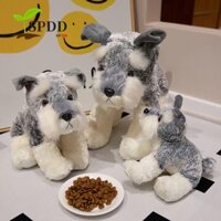 Spdd Schnauzer Dog Plush, 22 / 30 / 40CM Trang trí nội thất Đồ chơi sang trọng cho chó, Trẻ em Kawaii Búp bê mềm Thú nhồi bông Búp bê chó con Quà tặng sinh nhật