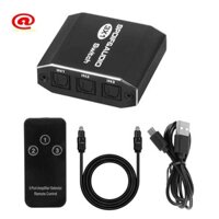 Spdif Toslink Switcher 3 trong 1 Out Bộ chia âm thanh quang kỹ thuật số Công tắc chọn 3x1 có hỗ trợ điều khiển hồng ngoại DTS AC3