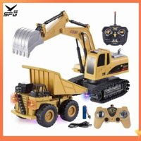 Spg Điều Khiển Từ Xa Máy Xúc Điều Khiển Từ Xa Kỹ Thuật Xe Bánh Xích Xe Tải Đồ Chơi Mô Hình Cho Bé Trai Bé Gái Sinh Nhật Quà Giáng Quà Tặng