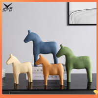 Spg Gỗ Ngựa Tượng Trang Trí Hiện Đại Tối Giản Nghệ Thuật Thủ Công Cho Phòng Khách Phòng Ngủ Để Bàn Trang Trí
