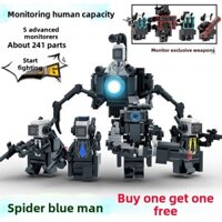 Spider giám sát Quân Đoàn Titan giám sát trận chiến lớn người âm thanh người khối xây dựng đồ chơi lắp ráp cho bé trai