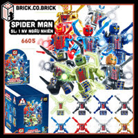 Spider Man Đồ chơi Lắp ráp Anh Hùng Nhện Mô hình Người Nhện Siêu Anh Hùng Vũ Trụ 6605
