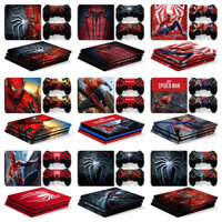 Spider-man PS4 PRO Playstation 4 PRO Console Skin Set Vinyl Decal Sticker Bộ điều khiển