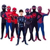 Spiderman Bodysuit Jumpsuit Miles Quần Áo Anh Hùng Thám Hiểm Người Lớn Trẻ Em Halloween Quần Áo Cos