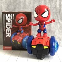 Spiderman/Captain Electric Rotation Music Light Kids Toys Gift Bump & Balance car toy