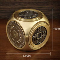 Spinner EDC - Khối Vuông 4 Mặt Xu Lỗ Vuông