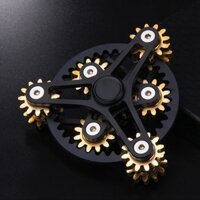 Spinner Kim Loại bánh răng EDC 12 vòng | Fidget Gyro Toy Metal DIY Hand Spinner 12 Bearings Black