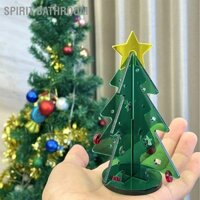 SPIRIT Bathroom Bộ dụng cụ tự làm cây Giáng sinh acrylic mini lắp đặt đơn giản trên máy tính để bàn Cây thông trang trí quà tặng