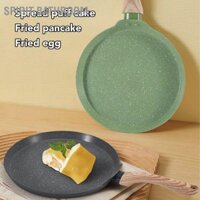 SPIRIT Bathroom Chảo Chiên Tay Cầm Gỗ Hợp Kim Nhôm Nấu Skillet Làm Nóng Nhanh Chống Dính Trứng Ốp La Cho Nhà Bếp