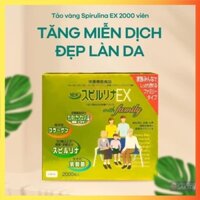 Spirulina EX Tảo vàng cao cấp Nhật Bản hộp 2000 viên (2 lọ) mẫu mới [Hàng-Chuẩn-Auth] [Mô-Mô-Shop]