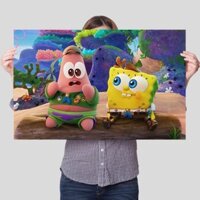 Spongebob SquarePants Anime Poster Dán Tường Phòng Ngủ Dán Giấy Dán Tường