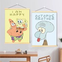 Spongebob SquarePants Patrick Ngôi Sao Hoạt Hình Nghệ Thuật Treo Tường Tranh Trang Trí Phòng Khách Phòng Ngủ Trẻ Em Trang Trí Tranh Treo Tường Poster Nghệ Thuật Vẽ Nền Treo Tường Tranh