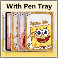 【SpongeBob】Cartoon Pattern with Pen Slot for Ipad Gen 9 8 7 2019 Newipad 10.2 Air4-10.9inch Air5 2020Pro11inch mini6 5 Airbag all-inclusive protective case