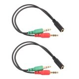 Sportschannel 2 cái 3.5 mét Stereo Jack 1 ra 2 Tai Nghe Micro Cáp Âm Thanh-quốc tế