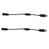 Sportschannel 2 PCS USB Breakaway Adapter Cable for Xbox 360 Wired Controllers (Black) - intl