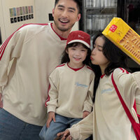 [Spot] Áo len gia đình bốn người mùa thu 2024 kiểu mới bùng nổ đường phố quần áo gia đình cao cấp phiên bản Hàn Quốc hợp thời trang