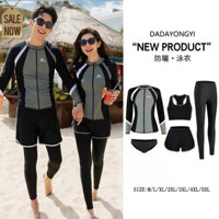 [Spot] Áo tắm Hàn Quốc có thể mặc được 110kg, đồ lặn cỡ lớn, đồ bơi chống nắng dài tay, đồ bơi, đồ bơi, đồ bơi, quần dài tay, đồ bơi, đồ bơi nhanh khô chống nắng tách rời