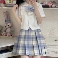 [Spot đang phát hành] Đồng phục JK đen trắng không có mẫu cơ bản phù hợp cổ búp bê Hoang Dã Áo khoác tay dài tay áo thủy thủ Áo khoác tay dài kiểu ngắn dành cho học sinh