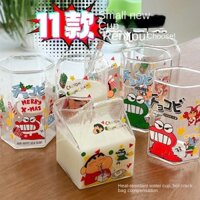 Spot goods Glass ins with high appearance and anti dro Cute water cup Large capacity water cupCốc tạo kiểu có giá trị cao, cốc cà phê chịu nhiệt, cốc sữa, hộp sữa, cốc ống hút thủy tinh, lò vi sóng mới nhỏ