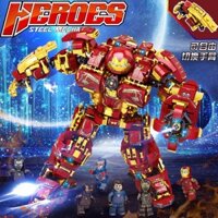 Spot Goods Sent in Seconds# Compatible with Lego Building Blocks Iron Man Anti-Hulk Mech Armor Intelligence Robot 14 Assembled Toys 6-10 Years Old 1.9lyl