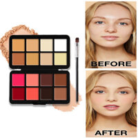 Spot Goods#Exclusive for Foreign Trade Export16Color Concealer Blush Lipstick Plate Facial Cosmetics Suit Makeup Set Suit with Brush7qj