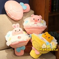 Spot Lễ hội Qixi lựa chọn kẹo mút biến thành bó hoa bơ gấu bó hoa búp bê thỏ bó hoa kẹo mút lợn lợn heo con bó hoa búp bê gấu biến thành đồ chơi sang trọng cho trẻ em 520 quà tặng ngày lễ tình nhân NLUE ZMMB UQHM