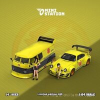 Spot Sale—Mini Alloy Car Model1:64 RWB 964Sports Car Model Volkswagen VAN T1Bus Dragon Ball Bus Livery F7FO