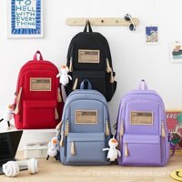 [Spot Second Fat] Cặp sách dành cho nữ sinh viên đại học khuôn viên trường 600D Ba đến năm sáu lớp học sinh trung học cơ sở dung tích lớn Bộ năm Ba lô nữ IZHW