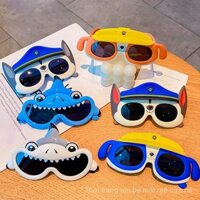 [Spot Second Fat] Kính râm trẻ em 2025, gọng mềm, chân mềm, Kính Râm Phân cực bé trai, bé gái, Chó Con, thời trang TYWY mát mẻ