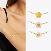 Spot Thời trang Châu Âu và Mỹ | Men Hoa Mặt Dây Chuyền Vòng Tay Chữ T Mark KIRA Series Trang Sức