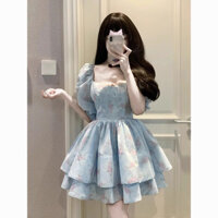 [Spot] Váy liền tay phồng hoa giải lao kiểu Pháp Váy công chúa Disney đào tẩu phong cách múa ba lê mùa hè cho trẻ em