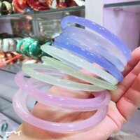 [Spot] Vòng tay ngọc bích xanh hồng tự nhiên 6mm Vòng tay ngọc bích màu xanh lá cây nho tự nhiên Vòng tay Ngọc Mã Não Băng Brazil Vòng tay thanh mảnh tinh tế