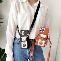 Spot.european và Mỹ thương hiệu H.Tốc da cao cấp. Gói thẻ khóa kim loại. + dây buộc. chống trượt. Vỏ iPhone.Thích hợp cho iphone16 pro Max.15 plus.14 pro.13.12.11.