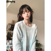 spraying áo len cardigan áo khoác cardigan Cute Korean Thời trang Popular WMJ2490T9E 37Z240914