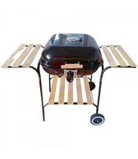 SPRING Bếp nướng BBQ than hoa ngoài trời có kệ để thức ăn N104xC86xS57cm màu đen