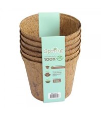 SPRING Chậu cây bằng xơ dừa 6 cái có thể phân hủy sinh học Thái Lan W13,7xH11,5xD9,5cm màu nâu