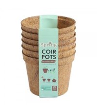 SPRING Chậu cây bằng xơ dừa 6 cái có thể phân hủy sinh học Thái Lan W10xH8xD7,3cm màu nâu