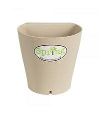 SPRING Chậu nhựa trồng cây treo tường Thái Lan W13xH13xD11.7cm màu kem