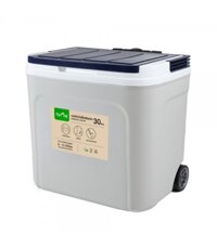 SPRING Thùng đựng đá giữ nhiệt bằng nhựa có bánh xe 30L của Thái Lan W45.5XD37.5XH45cm màu xám/xanh dương