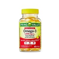 Spring Valley Omega-3 1000mg from Fish Oil (60 viên)