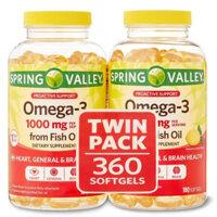 Spring Valley Omega-3 Fish Oil 1000 mg (645 EPA/310 DHA)