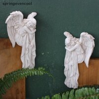 Springevencool 1 Miếng Nhựa Thủ Công Cho Khung Cửa Thiên Thần Trái Và Phải, Đồ Trang Trí Nhà Cửa, Thiên Thần Tinh Tế Bảo Vệ Mọi Góc Springevencool