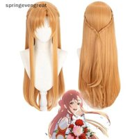 Springevengreat Anime Sword Art Online Asuna Cosplay Tóc Giả Dài Hạt dẻ Tóc Trang Phục Chủ Đề Tiệc Tóc Tổng Hợp Springevengreat