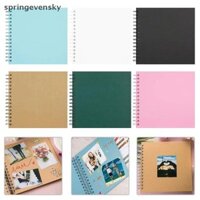 Springevensky Bìa cứng 7 inch Trang trống DIY Sổ lưu niệm Album ảnh (60-100 trang) Springevensky