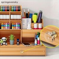 Springevensky Hộp Đựng Bút Bằng Gỗ Dung Tích Lớn Bắc Âu Sáng Tạo Thời Trang Đa Lưới Đựng Bút Văn Phòng Để Bàn Kệ Lưu Trữ Springevensky