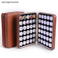 Springevenstar Rời Đá Quý Hộp Trưng Bày Trang Sức Hạt Tổ Chức Hộp Đựng Đá Quý Tròn Da PU Triển Lãm Kim Cương Bảo Quản Hộp Đựng Springevenstar